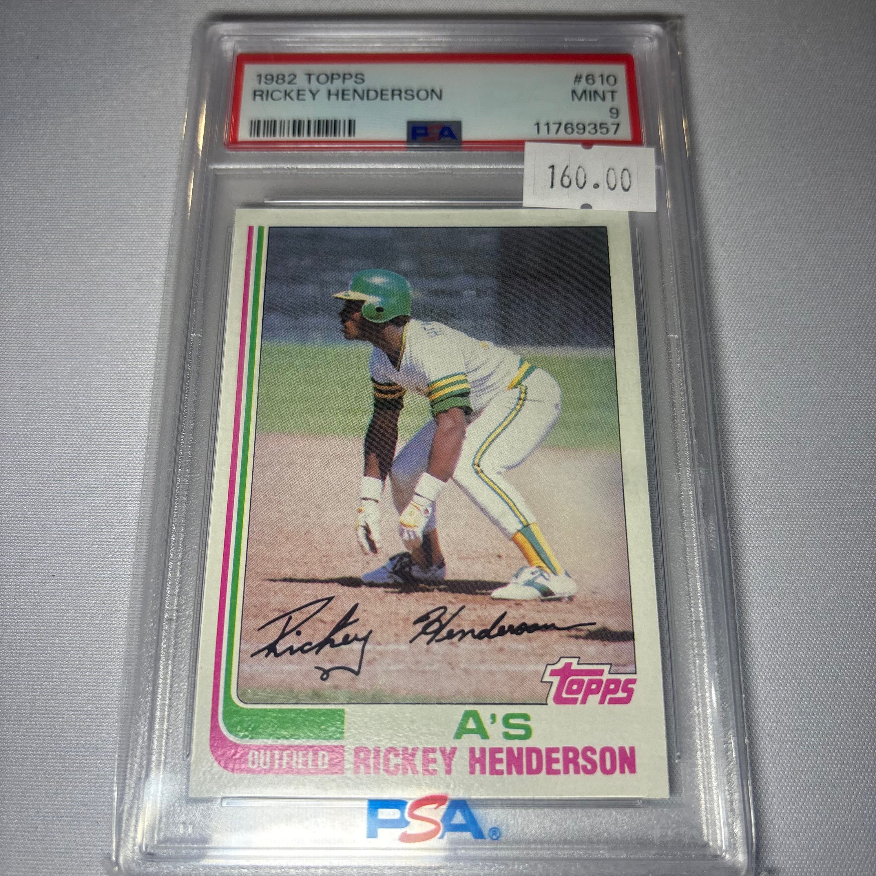 Rickey Henderson 1982 Topps PSA 9