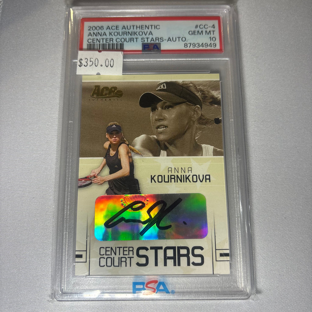 Anna Kournikova 2008 Ace Authentic Center Court Stars-Auto PSA 10