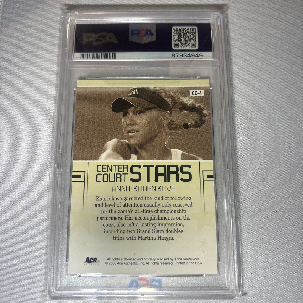 Anna Kournikova 2008 Ace Authentic Center Court Stars-Auto PSA 10