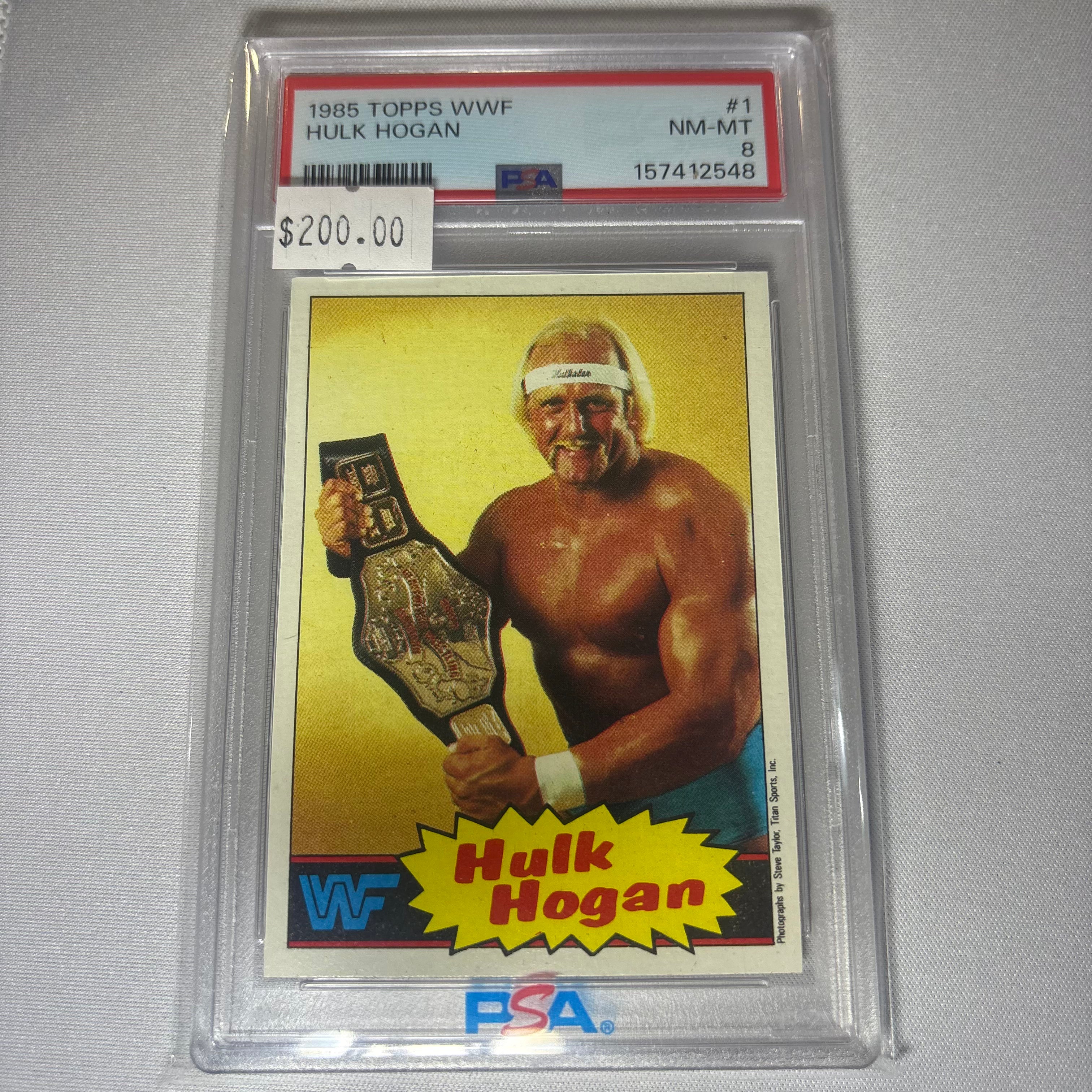 Hulk Hogan 1986 Topps WWF PSA 8