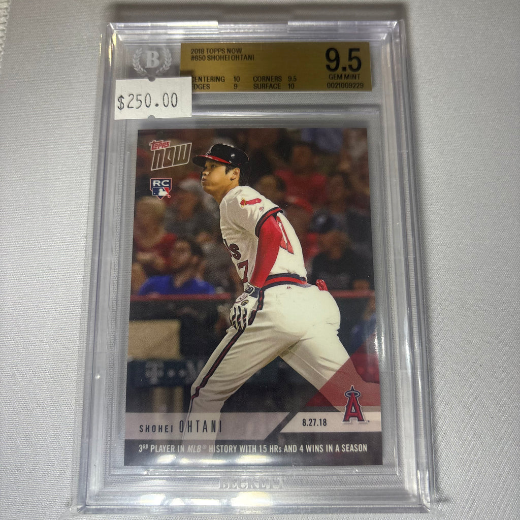 Shohei Ohtani #650 2018 Topps Now Beckett 9.5