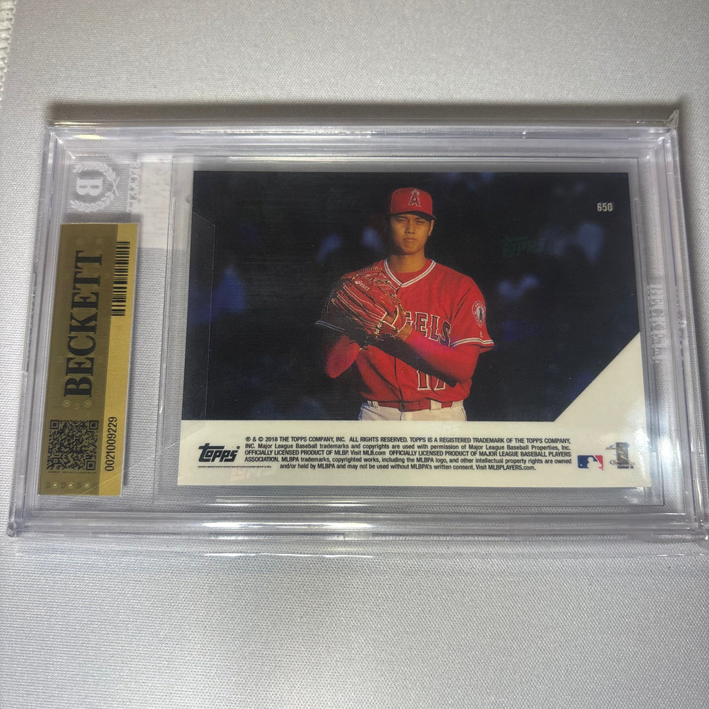 Shohei Ohtani #650 2018 Topps Now Beckett 9.5