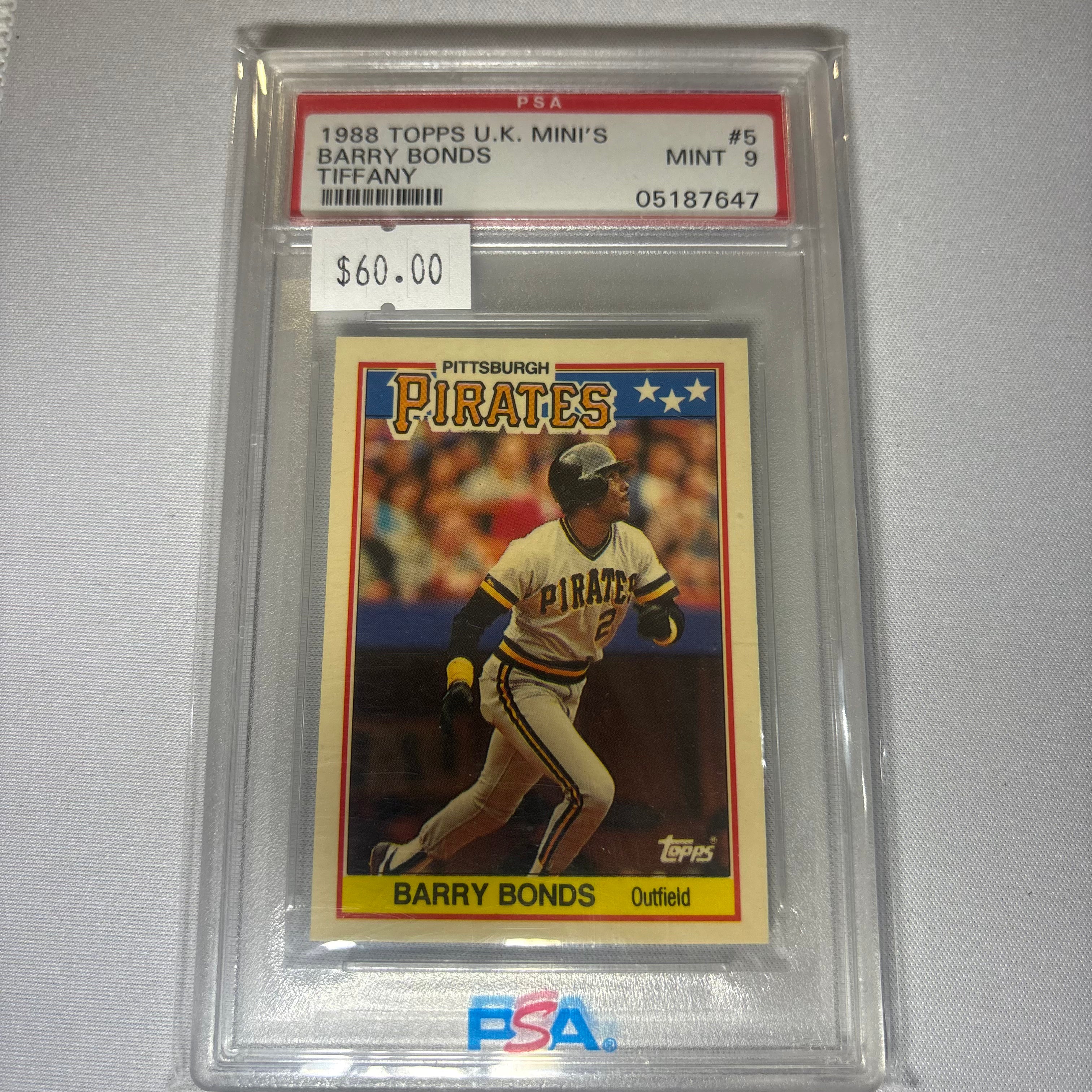 Barry Bonds 1988 Topps UK Mini's Tiffany PSA 9