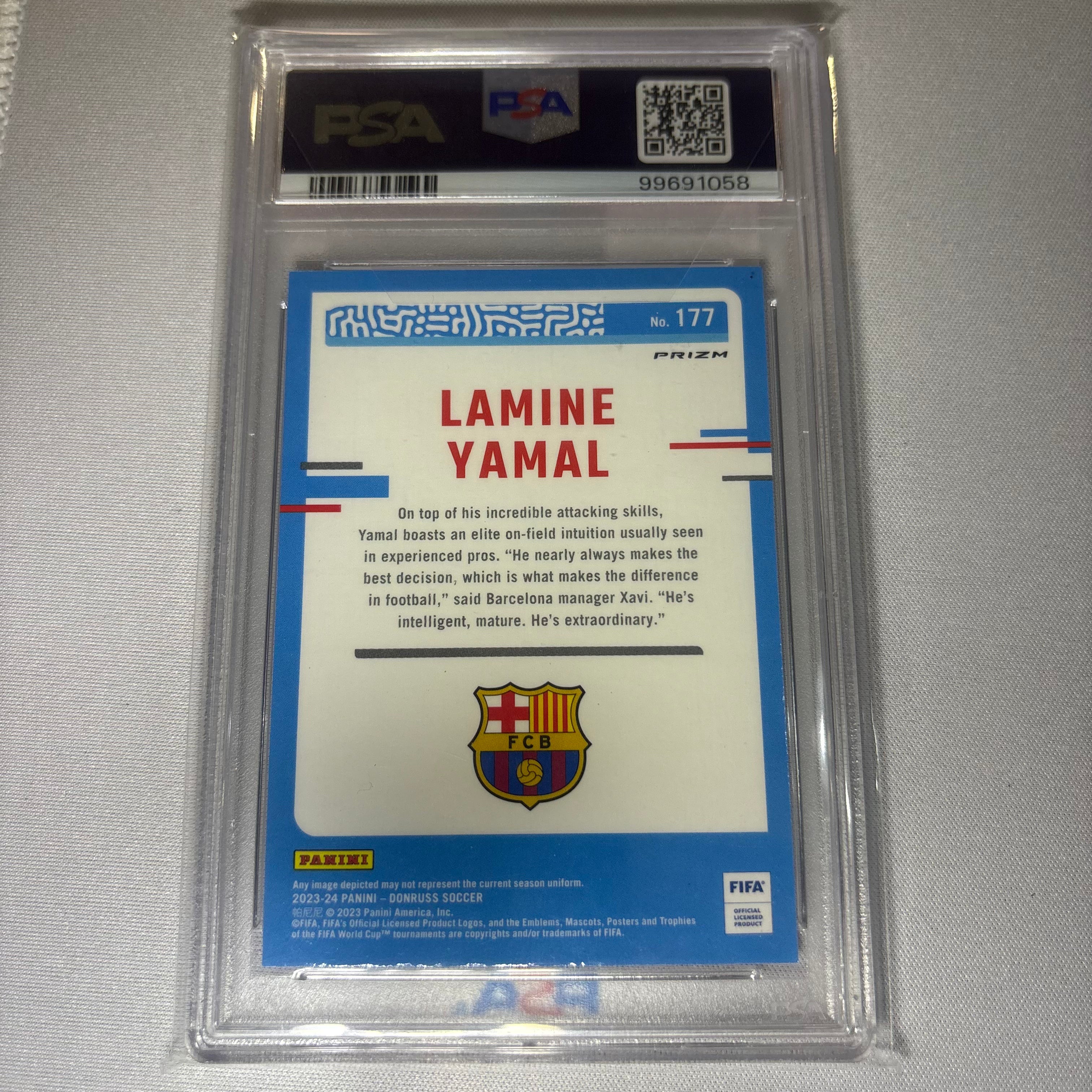 Lamine Yamal 2023 Donruss FIFA Optic Holo PSA 10