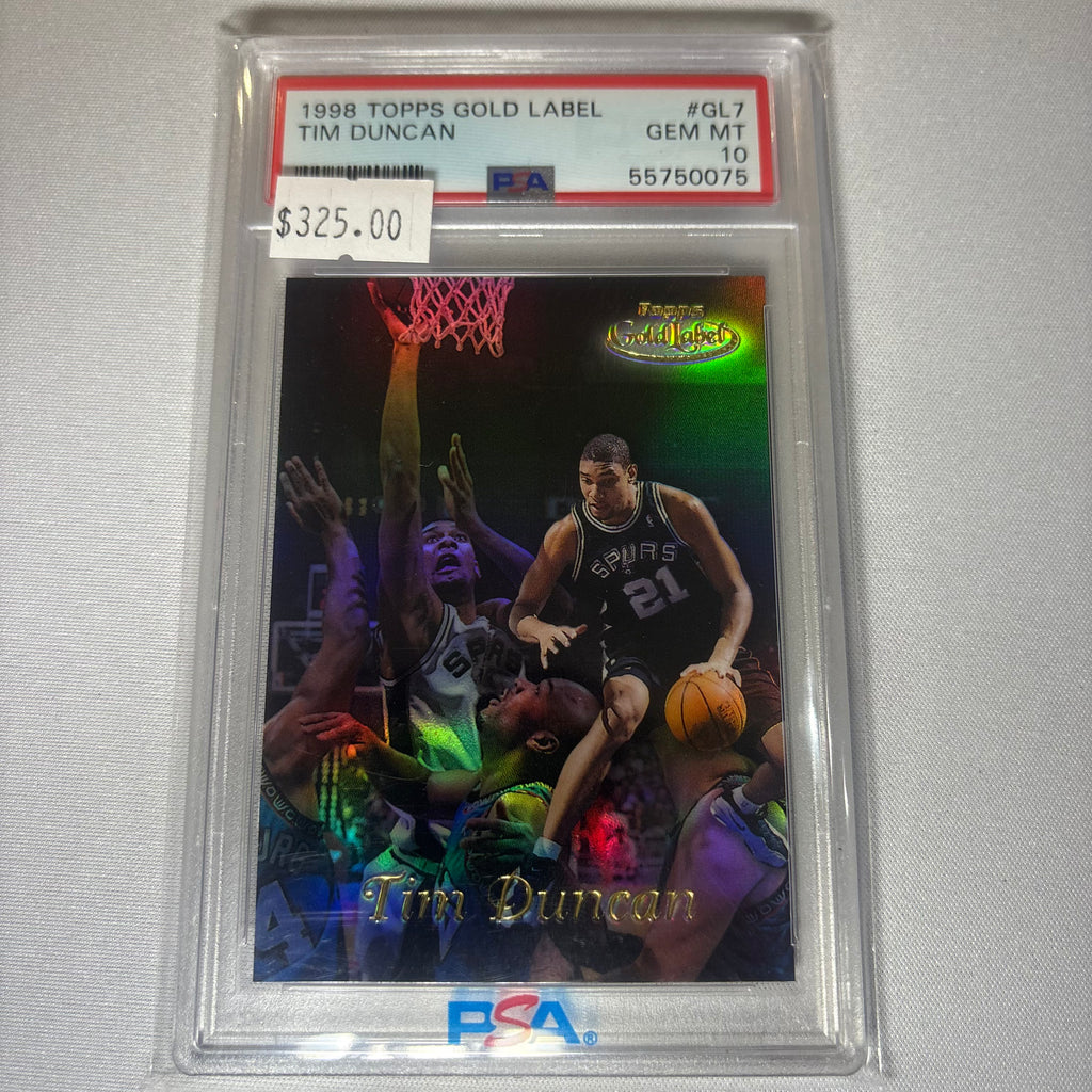 Tim Duncan 1998 Topps Gold Label PSA 10