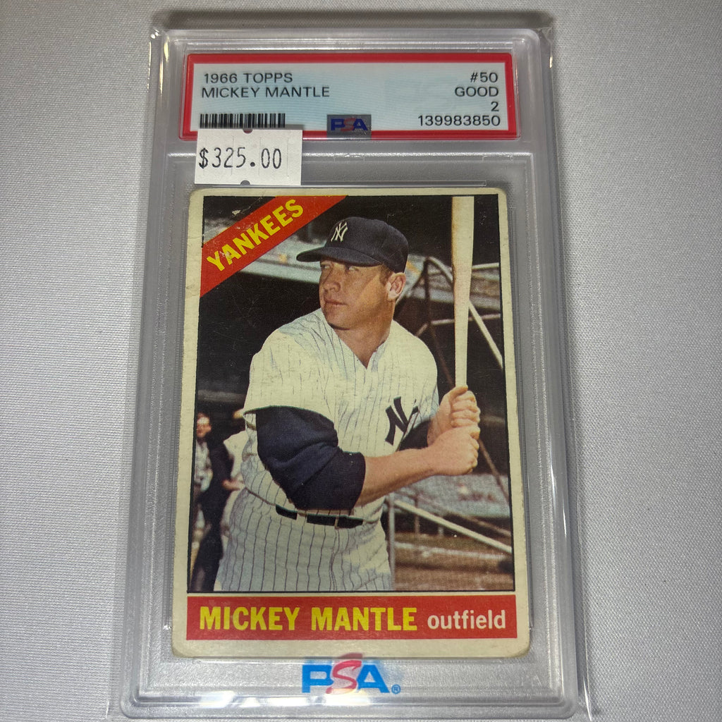 Mickey Mantle 1966 Topps PSA 2