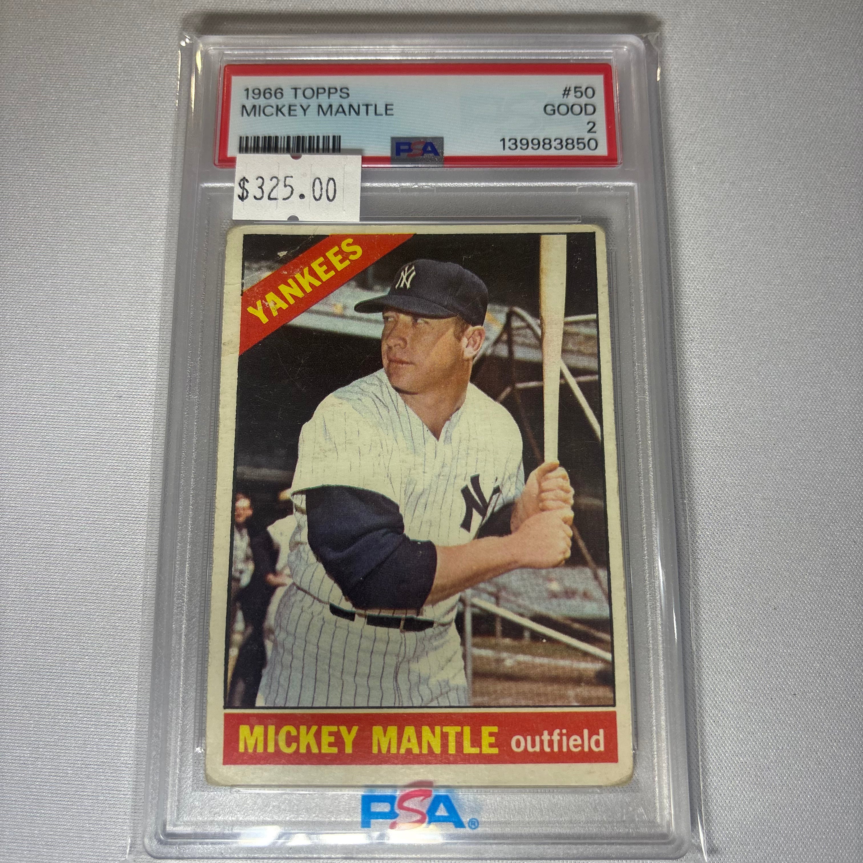 Mickey Mantle 1966 Topps PSA 2