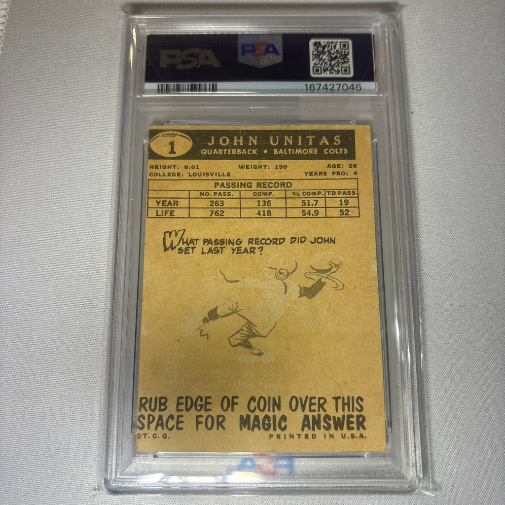 Johnny Unitas 1959 Topps PSA 2(MC)