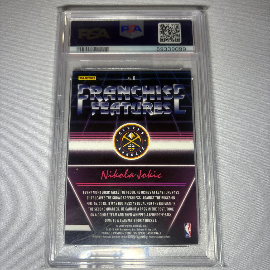 Nikola Jokic 2018 Panini Donruss Optic Franchise Feat - Purple PSA 10
