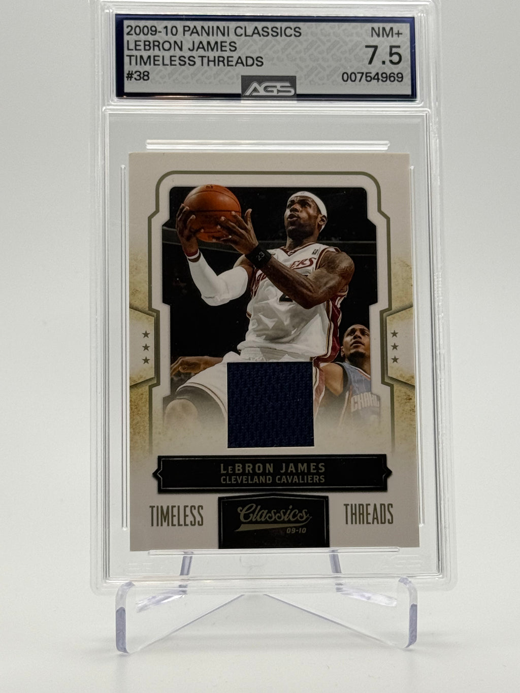 LeBron James 2009-10 Panini Classics Timeless Threads AGS 7.5