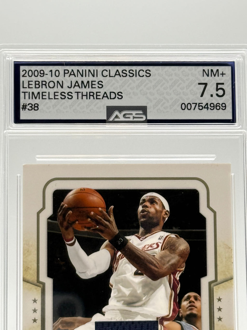 LeBron James 2009-10 Panini Classics Timeless Threads AGS 7.5