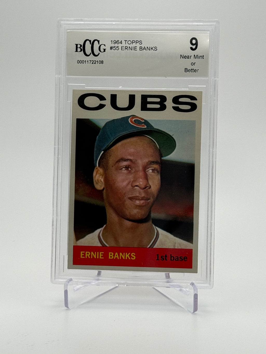 Ernie Banks 1964 Topps #55 BCCG 9