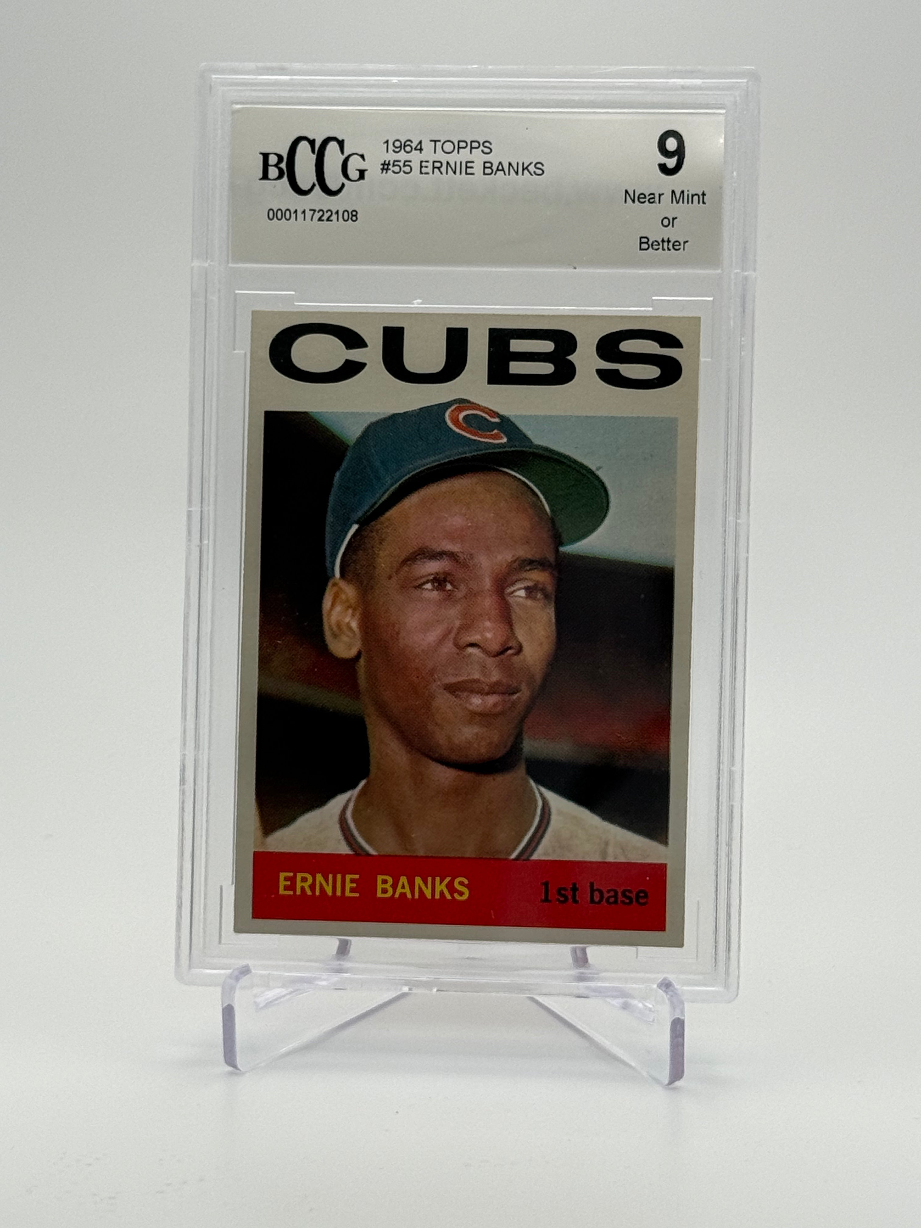 Ernie Banks 1964 Topps #55 BCCG 9