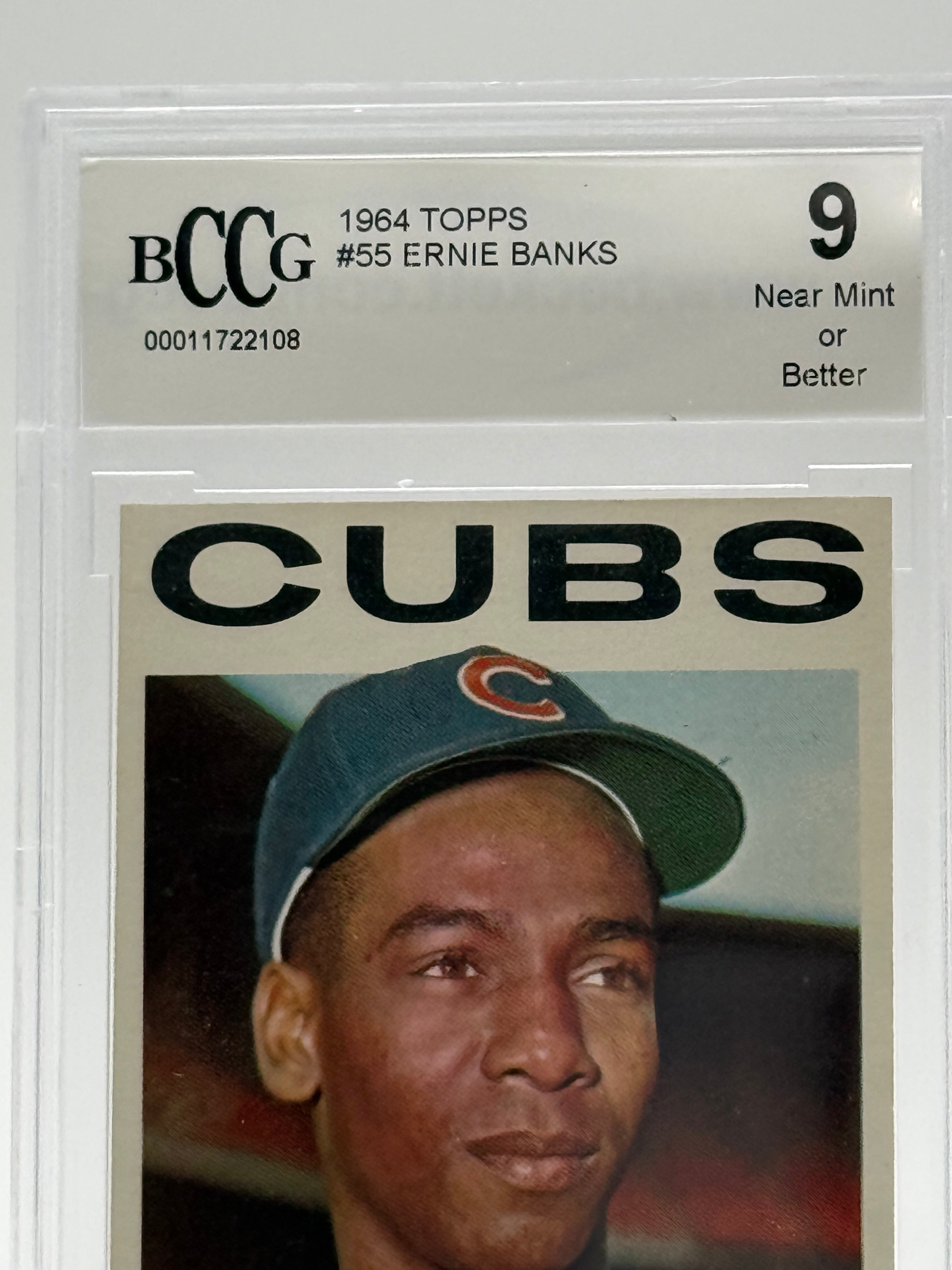 Ernie Banks 1964 Topps #55 BCCG 9