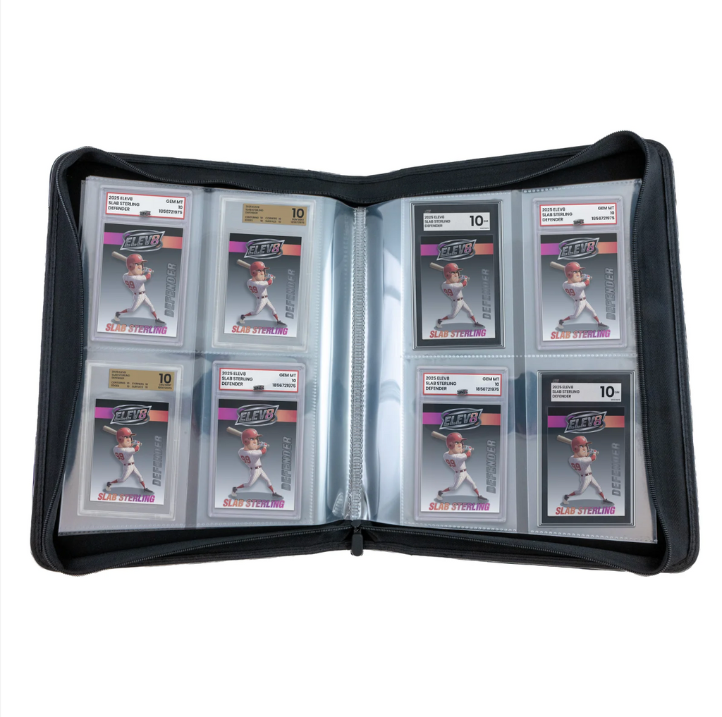 Elev8 4-Pocket Graded Card Binder – Universal Fit for PSA, BGS, SGC (Holds 40 Slabs)